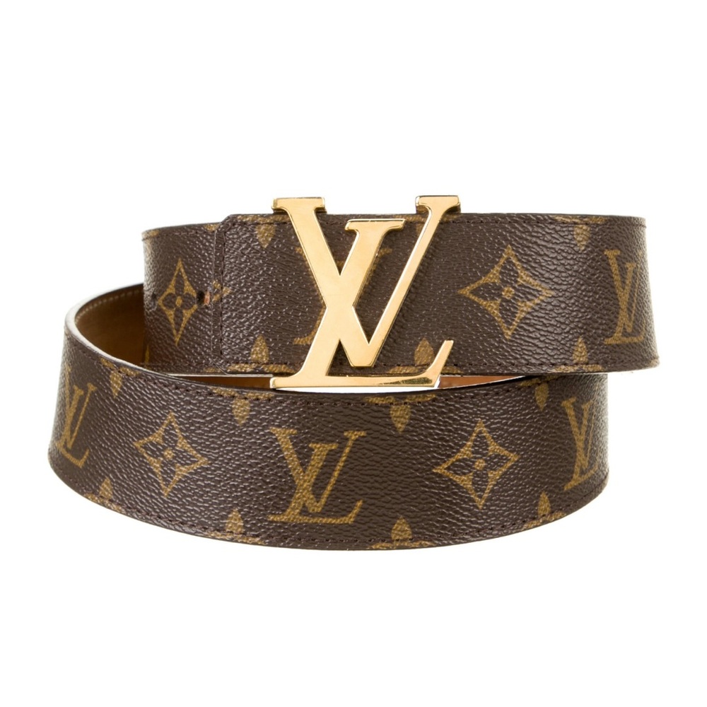 AUTHENTIC Louis Vuitton Initials Monogram Belt Sz 85/45 *read measurements*